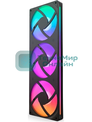 Вентилятор для корпуса Case Cooler NZXT F360 RGb Core (120x120x25мм, 4-pin PWM, RGb, 75.12CFM, 30dBA, 2400RPM, Black, Single-Frame RGb Fan Unit)
