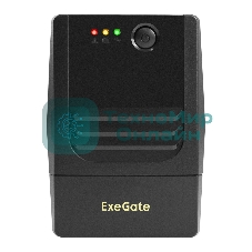 Источник бесперебойного питания ExeGate Power NB-850.LED.AVR.4C13 (850VA/510W, LED, AVR, 4*C13, батарея 12V 9Ah, черный)