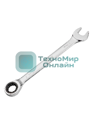 Ключ комбинированный Denzel, с трещеткой, 27 мм