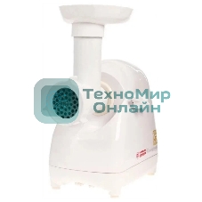 Мясорубка электрическая Белвар Помощница КЭМ-П2У 304-02 белый, 1800 Вт, 0.4 кг/мин, реверс, защита от перегрузки, насадки - 5