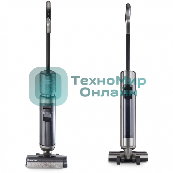 Пылесос вертикальный Thomas AQUA FLOORCLEANER CORDLESS (785501) серый, питание от аккумулятора, 21 Вт, уборка влажная, пылесборник 0.72 л, работа от АКБ max 35 мин.
