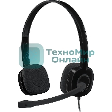 Гарнитура проводная Logitech Headset H151 Stereo черный