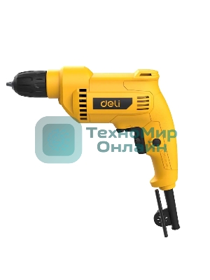 Дрель сетевая Deli DL-DZ10-E2 (500Вт, 0-3300об/мин, быстрозажимной патрон 10мм, картон)