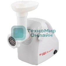 Мясорубка электрическая Белвар Помощница КЭМ-П2У 303-04 белый, 1500 Вт, 0.4 кг/мин, реверс, защита от перегрузки, насадки - 9