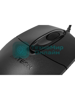 Мышь проводная A4Tech OP-720S черный, 1200 dpi, USB, кнопки - 3