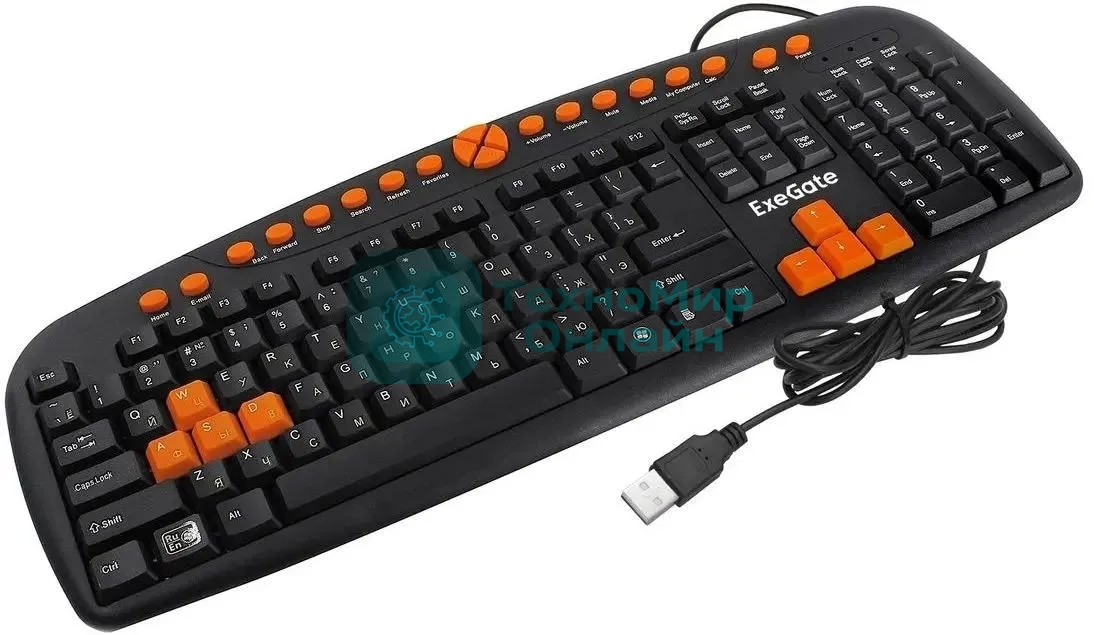 Клавиатура проводная ExeGate LY-504M (EX280435RUS), USB, черный