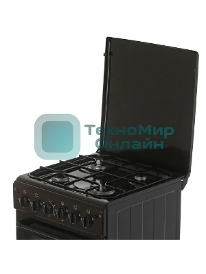 Плита газовая Cezaris ПГ 2150-11 коричневый, конфорок 4 шт, духовка 43 л, 51 см x 85 см x 55 см