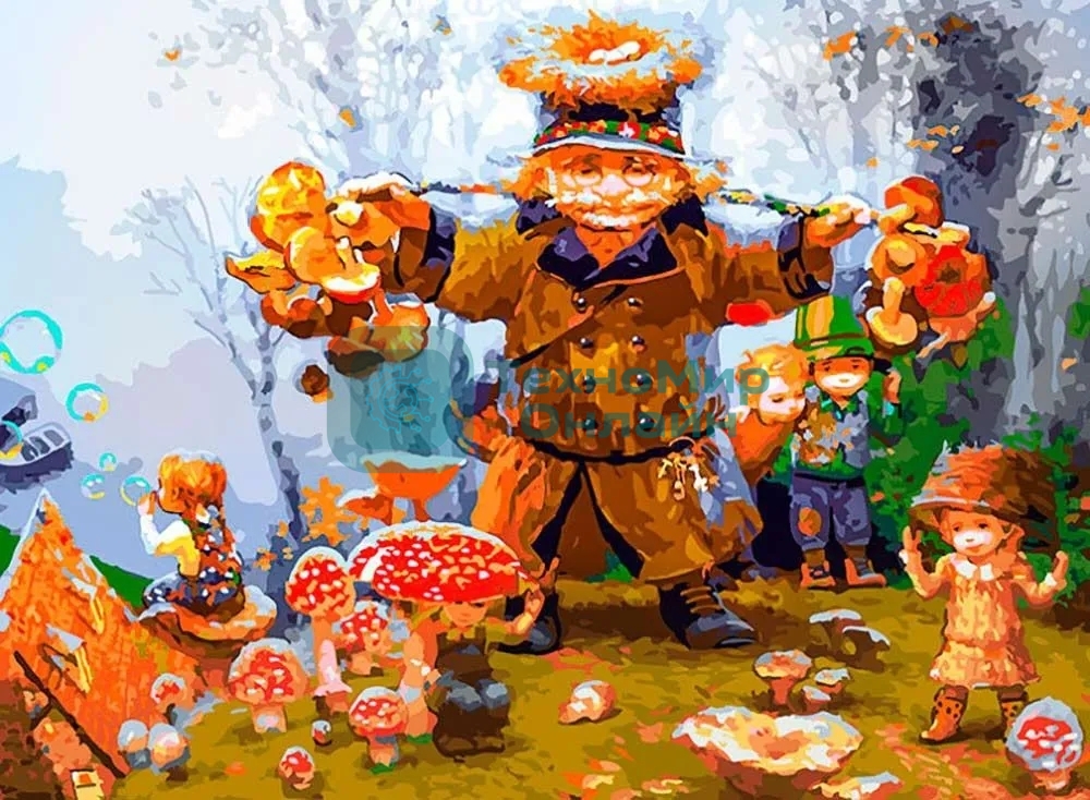 Картина по номерам БЕЛОСНЕЖКА 953-AS Веселые грибники