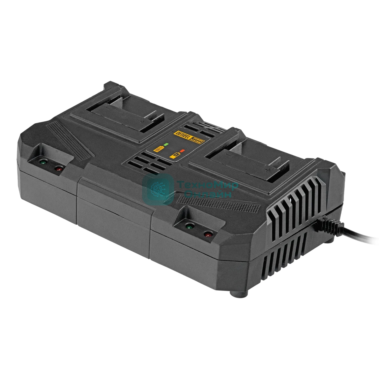 Устройство зарядное для аккумуляторов двухпортовое Denzel BCH-20-4.0x2, Li-Ion, 20 В, 4.0 А