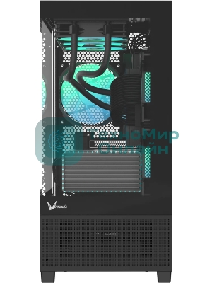 Компьютерный корпус AeroCool/Formula V Line Crystal E1M Black, MATX, USB3.0*2, Switch Display Panel