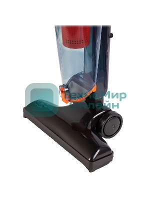 Пылесос вертикальный Endever SkyClean VC-294 черный/оранжевый, питание от сети, 120 Вт, уборка сухая, пылесборник 1.5 л