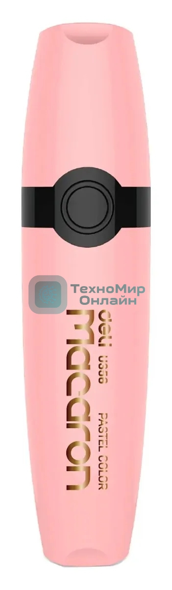 Текстовыделитель Deli EU356-PK Macaron, скошенный пишущий наконечник, 1-5мм, розовый пастельный