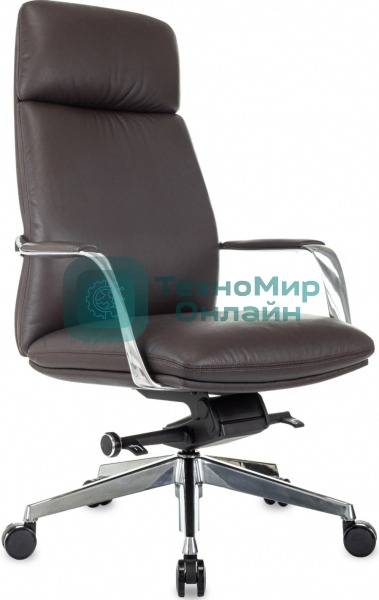 Кресло Бюрократ VEGA коричневый, кожа
