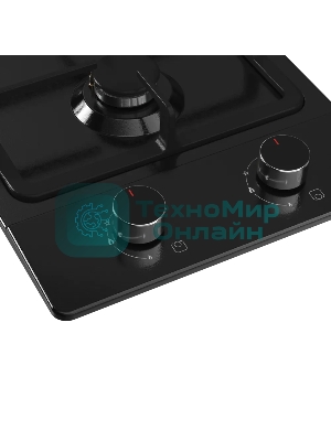 Варочная поверхность Kuppersberg FS 30 B, газ, High-Tech, 30 см, автоматический электроподжиг, газ-контроль, форсунки под сжиженый газ, SABAF конфорки, чугунные решетки, цвет черный, цвет фурнитуры черный