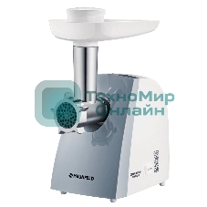 Мясорубка электрическая Maunfeld MMG.231W белый, 2000 Вт, 1.5 кг/мин, реверс, защита от перегрузки, насадки - 5