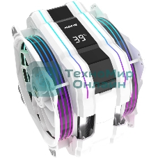 Кулер для процессора Alseye M120D-W-Plus белый, 120 мм, алюминий/медь, 1900 об/мин, 41.2 дБ, 4 pin, 250 Вт, 160 мм