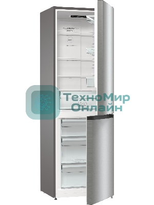 Холодильник Gorenje NRKE62XL серебристый металлик двухкамерный 203/99л морозилка снизу, No Frost