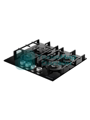 Варочная поверхность Kuppersberg FG 68 B газ, High-Tech, 60 см, автоматический электроподжиг, газ-контроль, форсунки под сжиженый газ, механическое/сенсорное управление, таймер, блокировка панели управления, подсветка панели управления, SABAF конфорки, чугунные решетки, цвет черный, цвет фурнитуры черно-серебристый