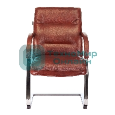 Кресло Бюрократ T-9927SL-LOW-V коричневый, кожа