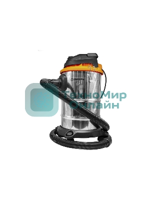 Строительный пылесос Вихрь СП-1500/20А серебристый, 1500 Вт, уборка сухая/влажная/выдув, пылесборник мешок, 20 л