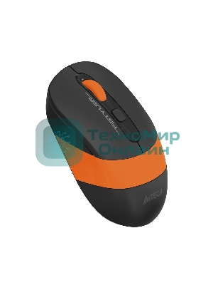 Мышь беспроводная A4Tech Fstyler FG10 черный/оранжевый, 2000 dpi, радиоканал, USB, кнопки - 4