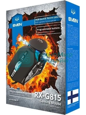Мышь проводная SVEN RX-G815 черный, 8000 dpi, USB, кнопки - 7