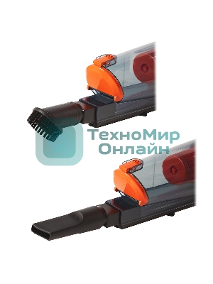 Пылесос вертикальный Endever SkyClean VC-294 черный/оранжевый, питание от сети, 120 Вт, уборка сухая, пылесборник 1.5 л