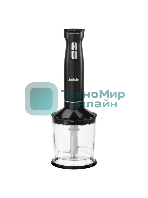 Блендер погружной BBK KBH0813 черный, 1100 Вт, плавная регулировка, турбо