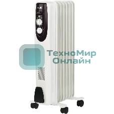 Обогреватель масляный Ballu Classic BOH/CL-07WRN (7 секций), белый, 1500 Вт, 20 м2, термостат