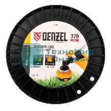 Леска для триммера Denzel квадрат 1,6мм х 370м, на DIN катушке FLEX CORD