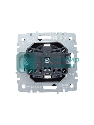 Розетка 1-местная IEK BRITE РС11-1-0-БрШ (BR-R11-16-K37) с заземлением, без защитных шторок, 16А, шампань