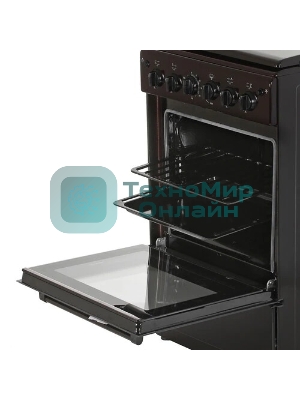 Плита газовая Cezaris ПГ 2150-11 коричневый, конфорок 4 шт, духовка 43 л, 51 см x 85 см x 55 см