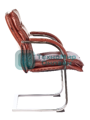 Кресло Бюрократ T-9927SL-LOW-V коричневый, кожа