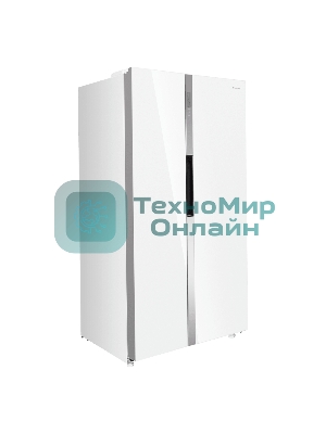 Холодильник Maunfeld MFF177NFW Slim Inverter белый двухкамерный 352/198л морозилка слева, No Frost, Side by Side