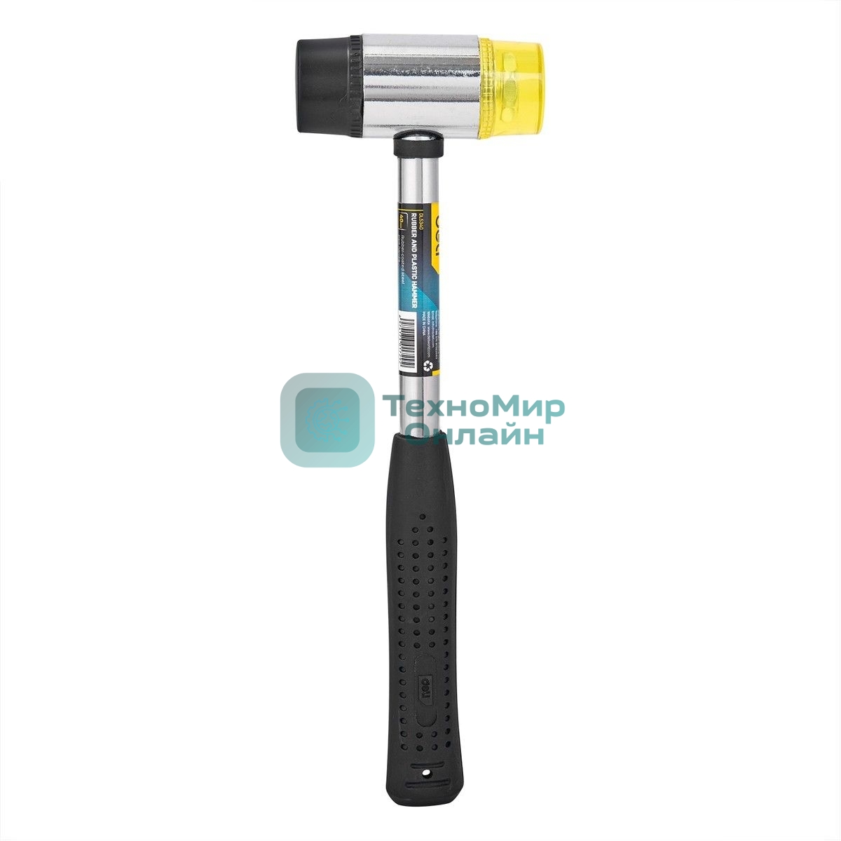 Рихтовочный молоток Deli DL5340 Длина 315 мм, боек резина+пластик (содержит железный песок, не отскакивает при ударе), рукоятка сталь с резиновым покрытием