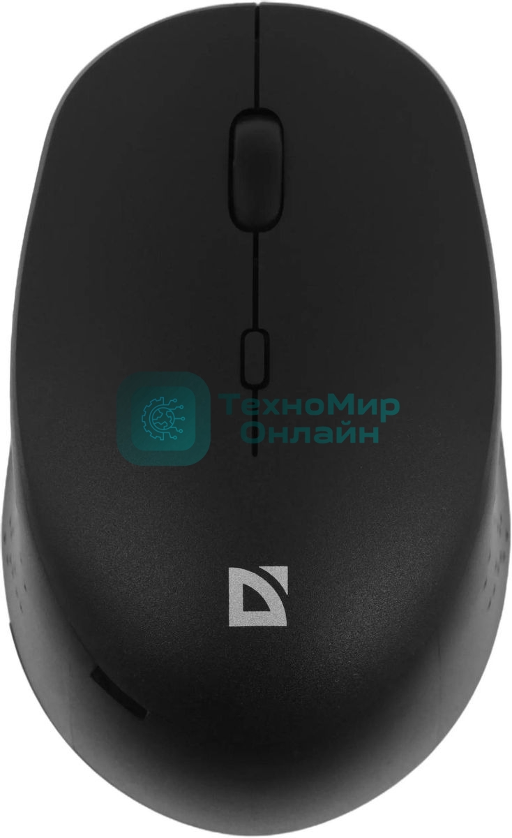 Мышь беспроводная Defender Auris MB-027 черный, 1600 dpi, радиоканал, USB, кнопки - 4