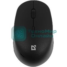 Мышь беспроводная Defender Auris MB-027 черный, 1600 dpi, радиоканал, USB, кнопки - 4