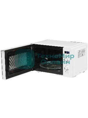 Микроволновая печь Midea AM825P2ET-W белый, 25 л, 800 Вт, переключатели - кнопки, поворотный механизм