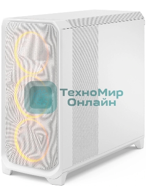 Корпус Fractal Design Meshify 3 XL White RGB TG Clear Tint, Midi-Tower, белый, 3 x 140 мм