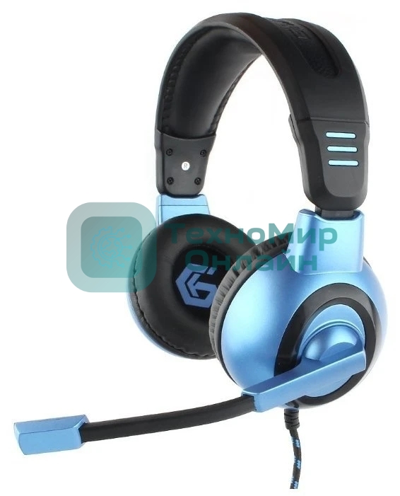 Гарнитура Gembird MHS-G55 черный/синий, проводная