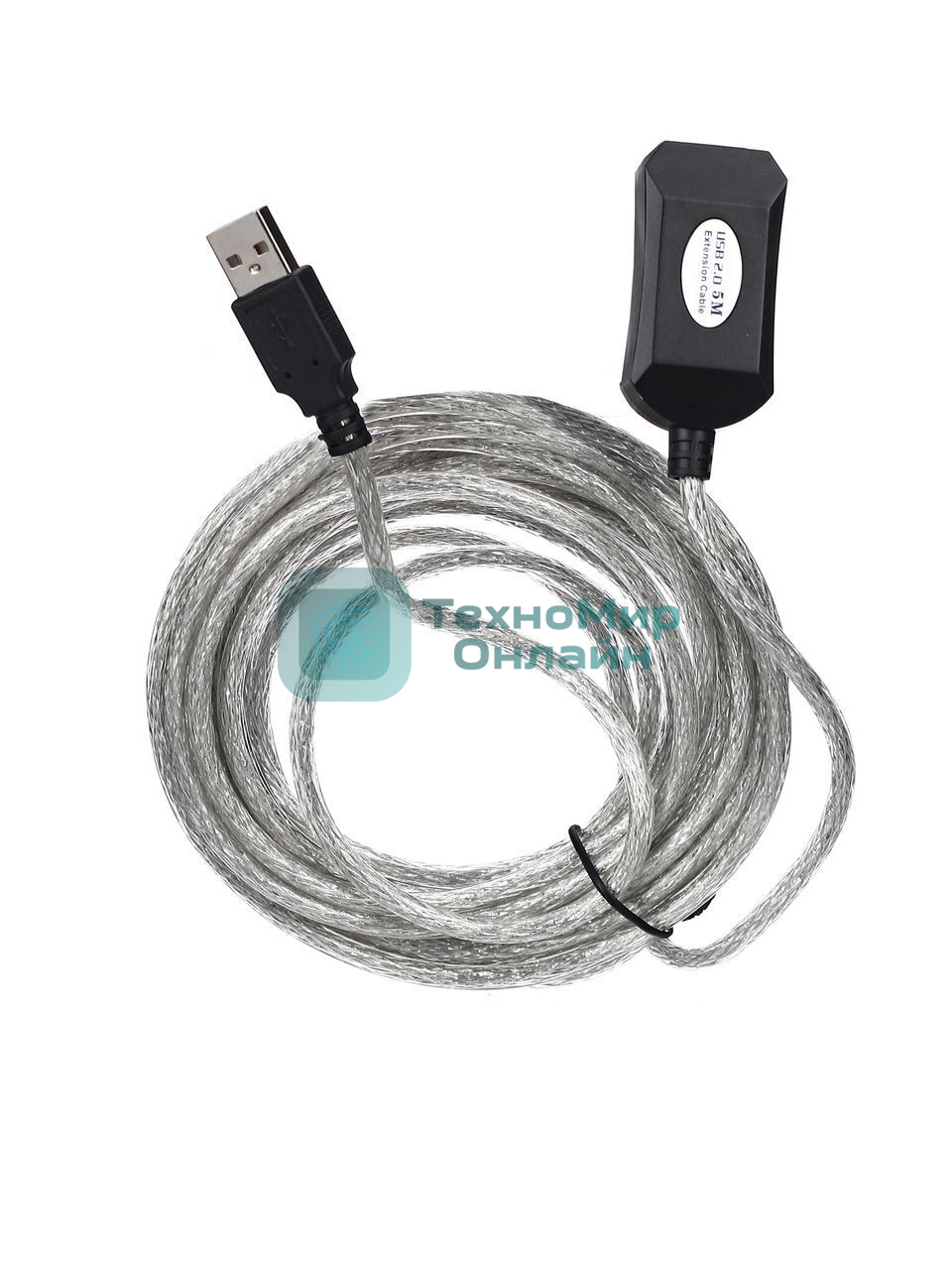 Кабель Aopen/QustКабель-адаптер USB2.0-repeater, удлинительный активный Am-->Af 5м (ACU823-5M) 6938510851314