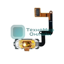 Кнопка HOME в сборе с механизмом и шлейфом для Samsung A320, черная