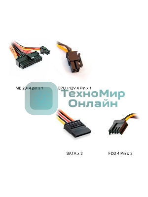 Блок питания Inwin/Powerman PMP-450ATX, 450Вт, 80мм, серый