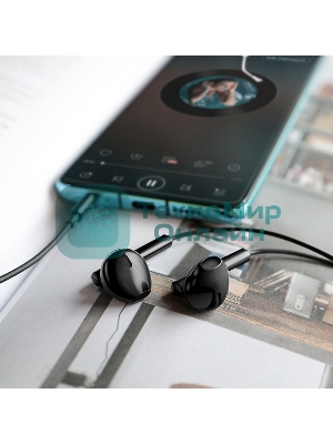 Проводные наушники Hoco M64 черный, внутриканальные, Jack 3.5 мм