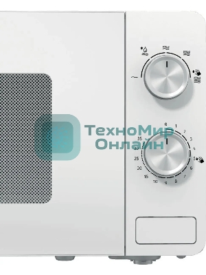 Микроволновая печь Gorenje MO20E1W2 белый, 20 л, 800 Вт, переключатели - поворотный механизм