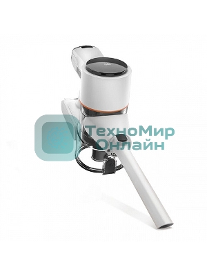 Пылесос вертикальный BQ VCA0103H белый/черный, питание от аккумулятора, 50 Вт, уборка сухая, пылесборник 0.9 л