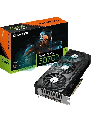 Видеокарта Gigabyte PCI-E 5.0 GV-N507TWF3OCV2-16GD NVIDIA GeForce RTX 5070TI 16Gb 256bit GDDR7 2497/28000 HDMIx1 DPx3 HDCP Ret