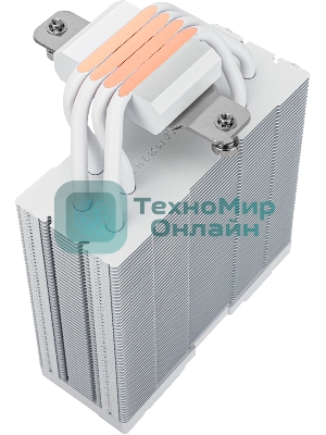 Кулер для процессора Thermalright Assassin Spirit 120 Vision ARGB White (4-pin PWM, LED temp., 154mm, Al/Cu, 4x6mm, ARGB, 1x120mm, 66.17CFM, 25.6dBA, 1500RPM, S: 1851/1700/1200/115X, AM5/AM4, white)