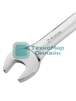 Ключ комбинированный Denzel, с трещеткой, 24 мм