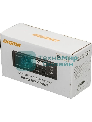 Автомагнитола Digma DCR-100G24, 1 DIN, USB Type-A, AUX